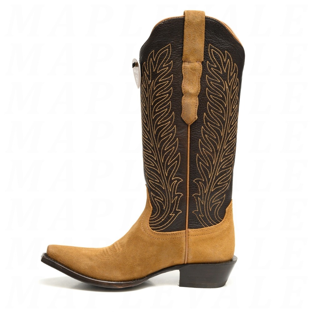 ARIAT Women's Yellowstone Arena Dirt Leather Western Boots Sz 7.5 Tan/Toffee NIB - Picture 15 of 16